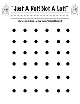 dot dot   lot worksheet
