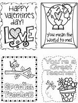 Cards Valentine Valentines Teacher Color Students Printable Student Kids Happy Card Coloring Kearsonsclassroomblog Different Exchange There Two sketch template