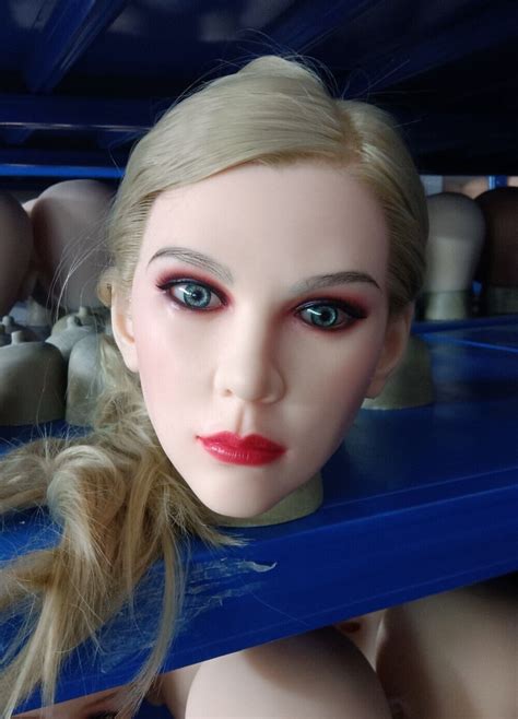 only head real silicone sex doll head skeleton sex toy with implanted