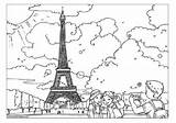 Eiffel Colorir Vuelta Louvre Activityvillage Adults sketch template