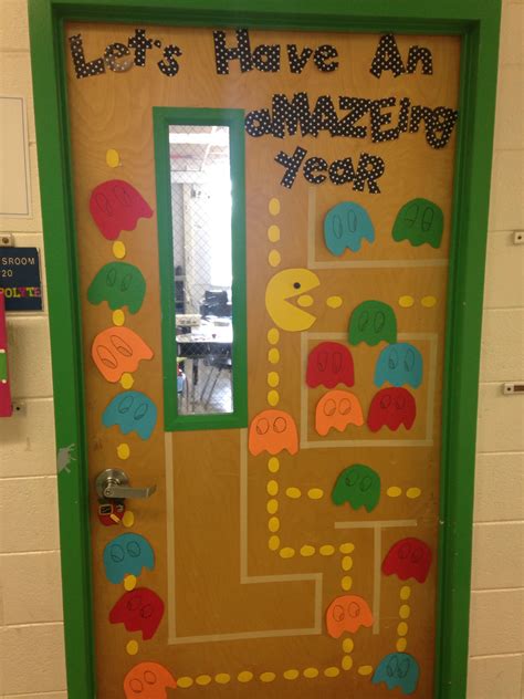 elementary school  pac man door decoration class door