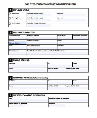 sample contact information form classles democracy
