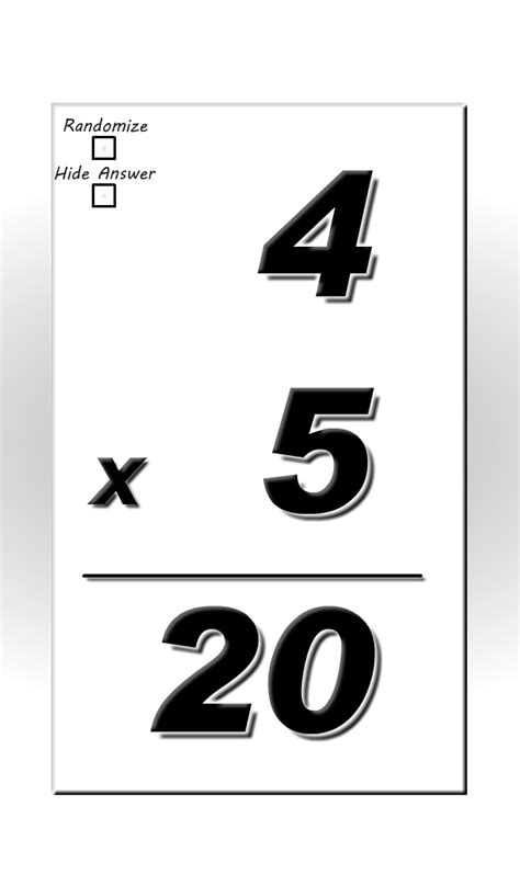 multiplication flash cards freeamazoncomappstore  android