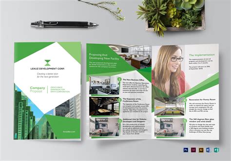 company proposal brochure design template  psd word publisher
