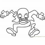 Zombie Coloring Vs Zombies Plants Pages Bungee Catapult Coloringpages101 Kids sketch template