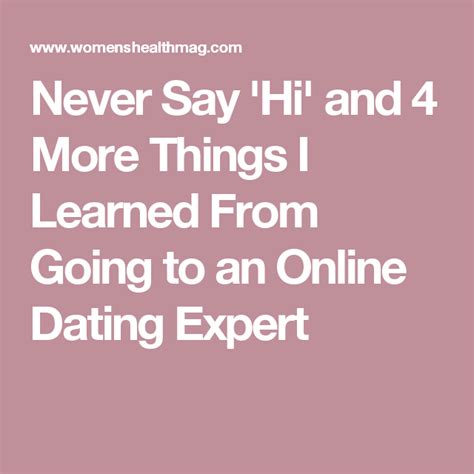 Never Say Hi And 4 More Things I Learned From Going To An Online