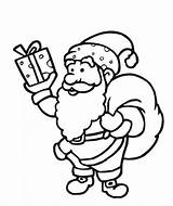 Santa Claus Coloring Pages Christmas Scene Vintage Allfreechristmascrafts sketch template