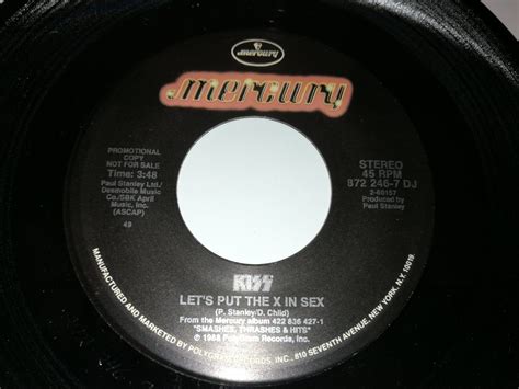 kiss 7″ single let s put the x in sex usa promo