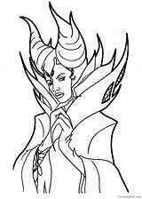 Coloring4free Maleficent Coloring Pages Crow Movie Printable Face sketch template
