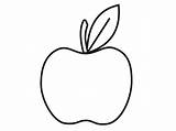 Apple Outline Coloring Printable Pages Colouring Color Shape Apples Clipart Clip Printables Fruits Clipartbest Clipartmag Printablee Via Cliparts sketch template