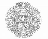 Aztec Calendar Mayan Coloring Pages Drawing Stone Sun Drawings Printable Tattoo Getdrawings Mandala Azteca Woman Xyz Tonatiuh Designs Face Symbols sketch template