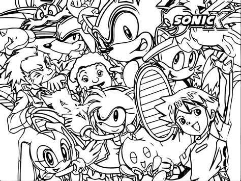 sonic  hedgehog  friends coloring page wecoloringpagecom