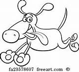 Coloring Running Cartoon Dog Greyhound Freeart Print Purebred Illustration Funny Book sketch template