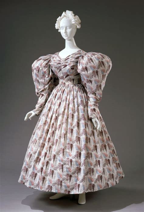 Day Dress And Belt Cotton British 1830 33 Victorian Fashion