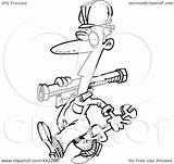 Rigger Pipe Toonaday Royalty Outline Illustration Cartoon Rf Clip 2021 sketch template