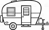 Camper Clipart Vector Outline Clip Cartoon Campers Vintage Retro Line Happy Google Camping Silhouette Printable Animated Pencil Color Webstockreview Clipartmag sketch template