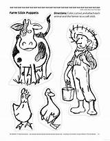 Clack Moo Click Coloring Pages Puppets Activities Doreen Cronin Type Farm Cows Preschool Stick Book Puppet Kindergarten Color Show Books sketch template