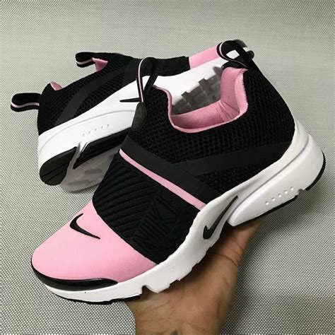 nike pink trendy girls womans shoes cute pink white  black running athletic shoe strappy