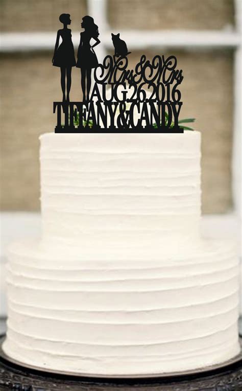 Same Sex Cake Topper Lesbian Cake Topper Mrs And Mrs Wedding Cake