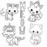 Coloring Cats Cutest Cat Color Adorable Cute Pages sketch template