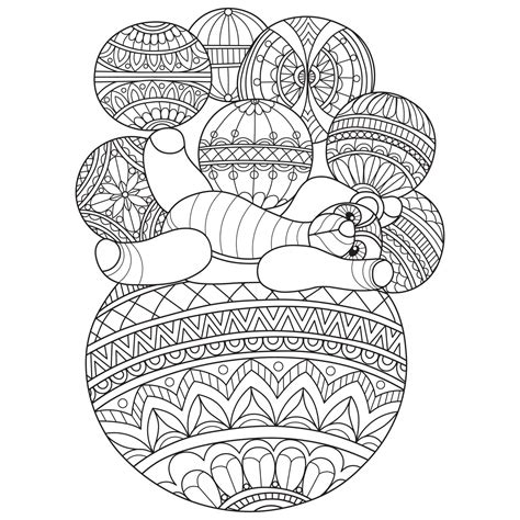 teddy bear  balls hand drawn  adult coloring book  vector