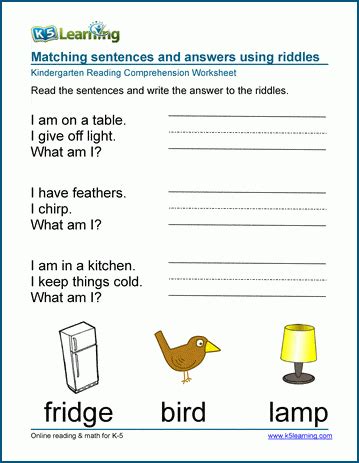 reading sentences worksheets  learning