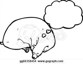 polar bear sleeping template stock illustration sleeping bear