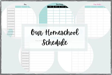 homeschool schedule    templates    lead
