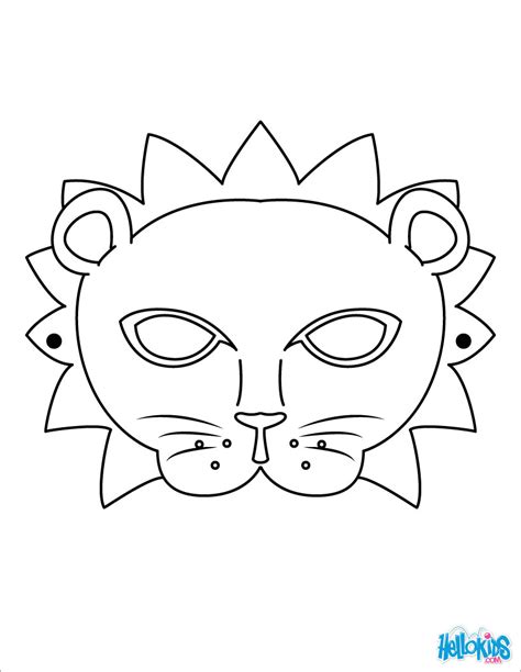 lion mask coloring pages hellokidscom