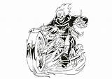 Ghostrider Coloring4free 2877 Designlooter Clipground sketch template