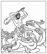 Hydra Heracles Hydration Disegno Idra Achille Combatte Eracle sketch template
