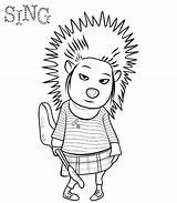 Sing Canta Singing Gorila sketch template