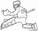 Coloring Goalie Kids Hockey Pages Printable Color Print Book sketch template
