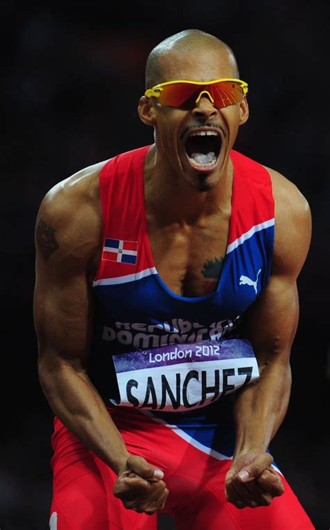 Felix Sanchez Of The Dominican Republic Was Overjoyed After Winning