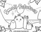 Bug Potato Template Coloring Pages sketch template