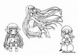 Coloring Chobits Printablecolouringpages sketch template