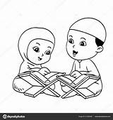 Islamic Muslim Kids Colouring Quran sketch template
