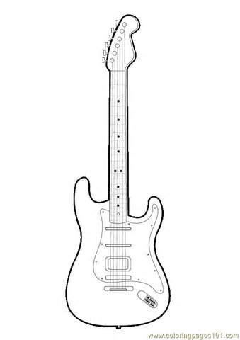 pages guitar entertainment   printable coloring page