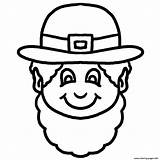 Leprechaun Face Coloring Clipart Drawing Cartoon Pages Patrick St Printable Clip Outline Happy Smiley Illustration Rainbow Draw Symmetry Cliparts Color sketch template