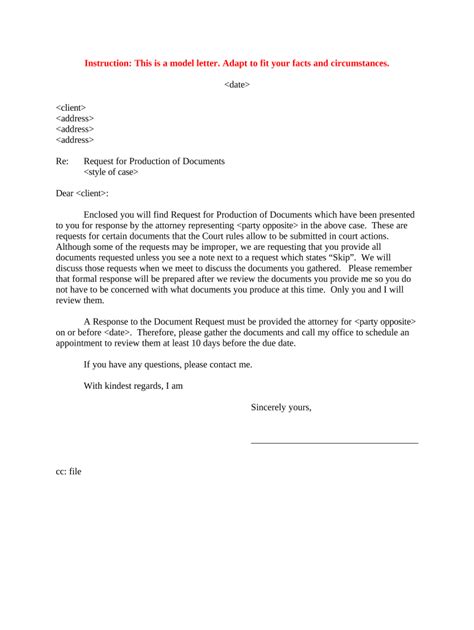 sample letter  request  documents  template pdffiller