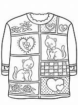 Christmas Ugly Sweater Coloring Kersttrui Kerst Foute Kleurplaten Kids Fun Sweaters Zo sketch template