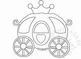 Carriage Coloring Cinderella Princess Pages Pumpkin Coach Drawing Printable Template Baby Book Birthday Cartoon Horse Color Getdrawings Bubakids Getcolorings Through sketch template