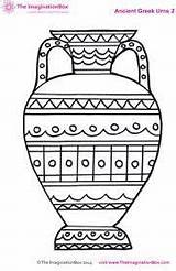 Greek Ancient Pottery Urn Kids Greece Crafts Google Visit History Colouring sketch template