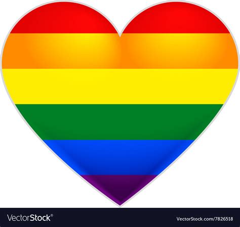 rainbow flag gay lgbt flag heart royalty free vector image