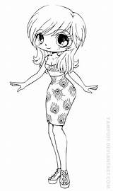 Coloring Pages Chibi Girl Cute Girls Colouring Printable Yampuff Sheets Deviantart Choose Board Print Animal sketch template