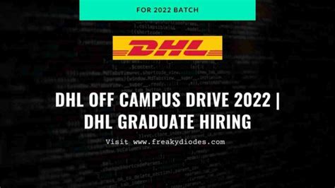dhl  campus drive  dhl graduate hiring  freaky diodes