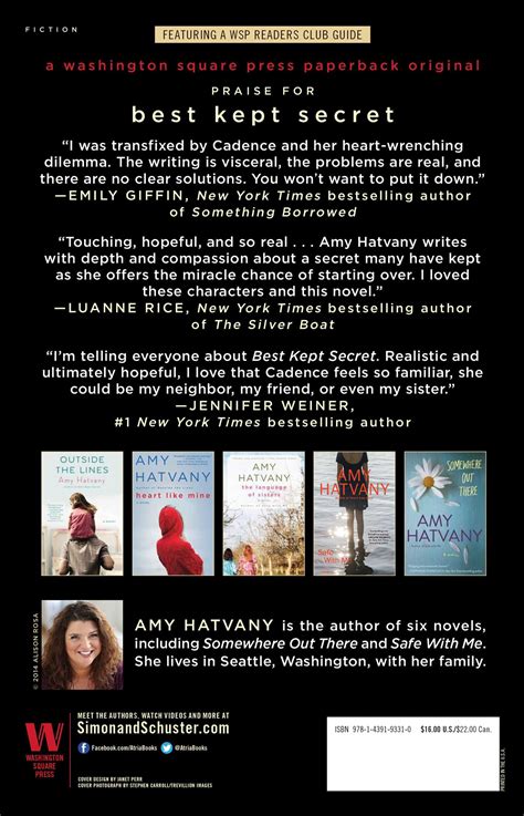 secret book  amy hatvany official publisher page simon schuster