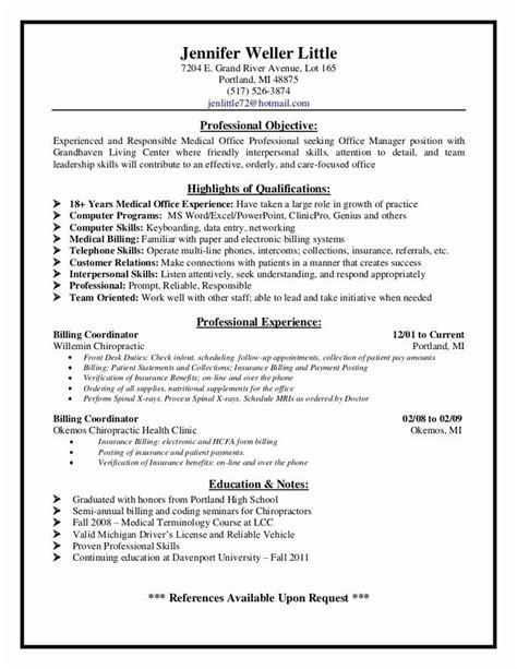 medical billing resume  unique medical billing supervisor resume