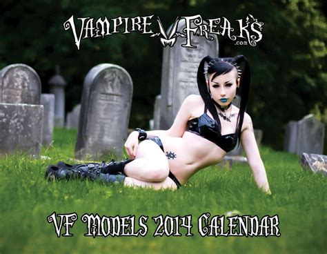 goth girl 2014 lingerie calender from vampirefreaks