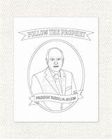 Prophet Lds Russell President Printable sketch template